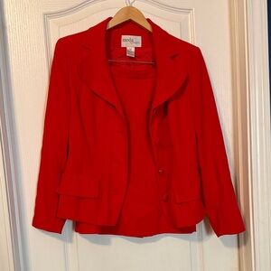 Moda International Vibrant Red Skirt Set